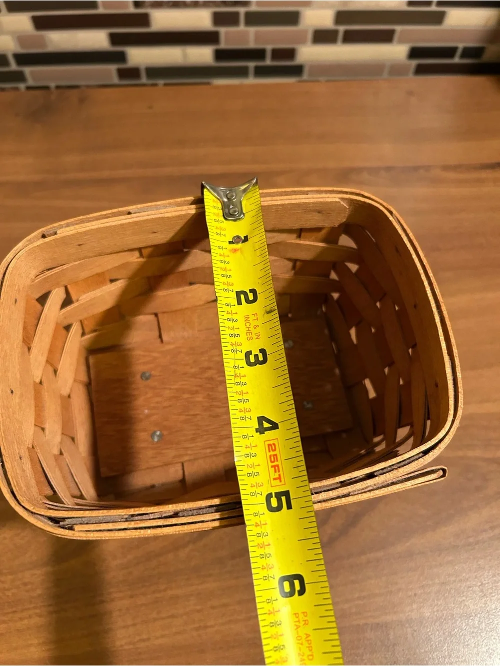 Vintage Longaberger Cradle Basket in Natural Brown